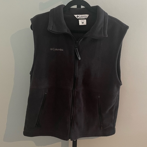 Columbia Black Fleece Vest Size Medium - Picture 1 of 4